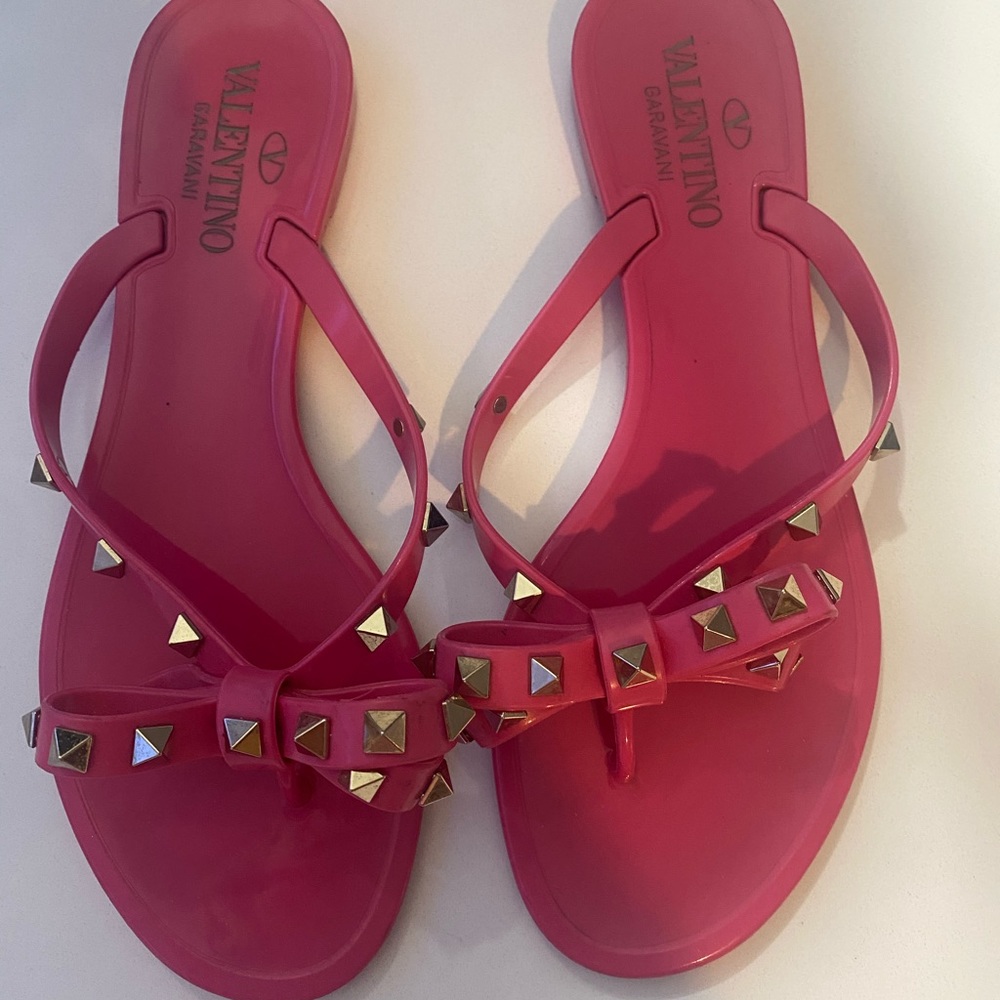Authentic Valentino flip flops.